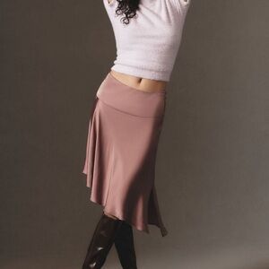 Anthropologie Asymmetrical Mauve Skirt